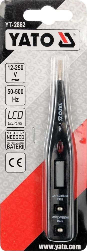 Toya Sa Poland YATO ĮTAMPOS TESTERIS 12-250V LCD 2862