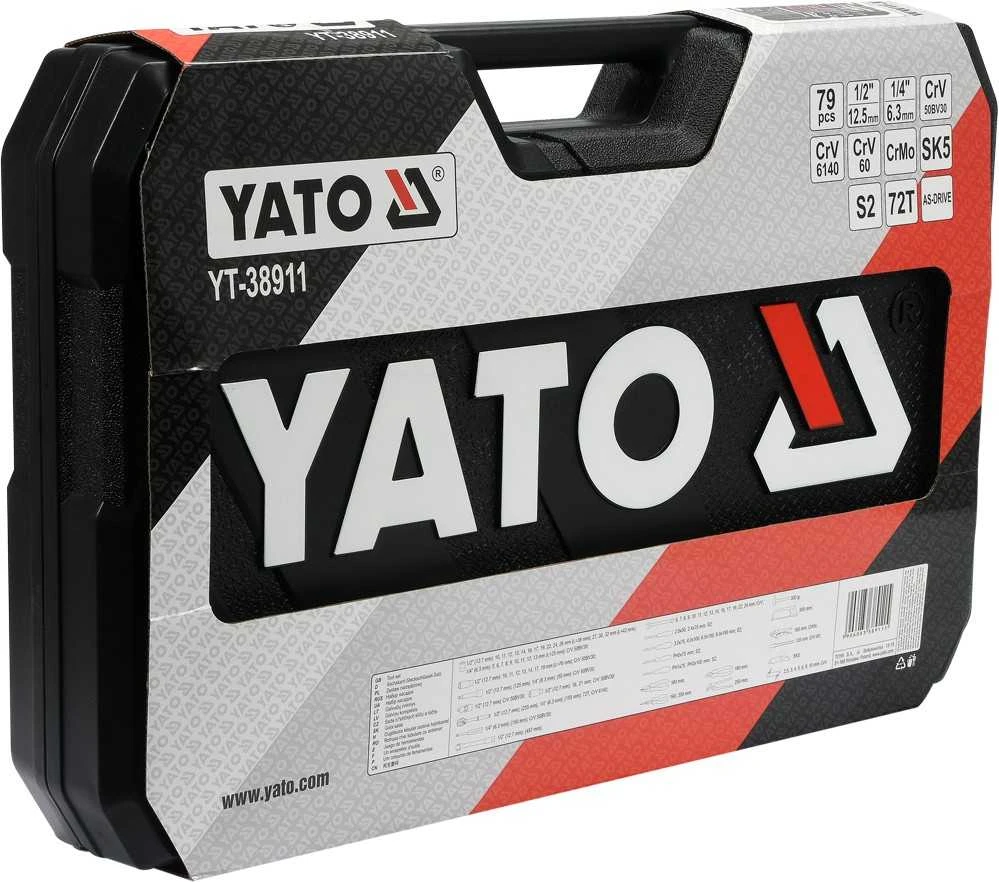 YATO ĮRANKIŲ RINKINYS 79 vnt. 1/2 "/ 1/4"