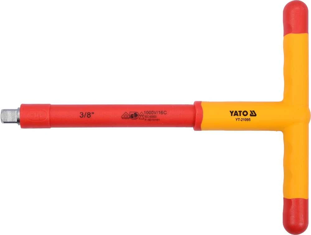 Toya Sa Poland Izoliuota rankena elektrikui T-tipo 200mm, 3/8" VDE (YT-21095)