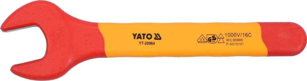 Toya Sa Poland Izoliuotas veržliaraktis elektrikui atviru galu 21mm VDE (YT-20964)