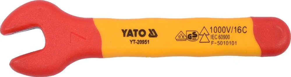 Toya Sa Poland Izoliuotas veržliaraktis elektrikui atviru galu 7mm VDE (YT-20951)