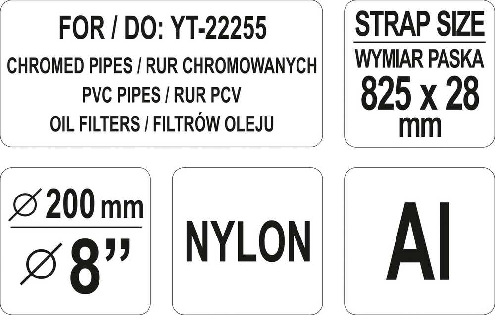 Yato Toya Sa Poland Juosta 825x28 mm YT-22255 raktui (YT-22256)