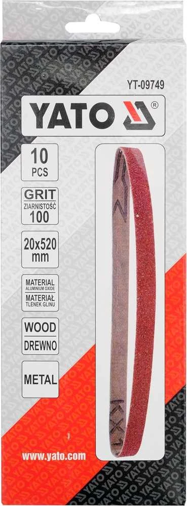 YATO BELAIKIAI GRĘŽIMO DIRŽAI 20 x 520 mm L 100 /10 vnt.