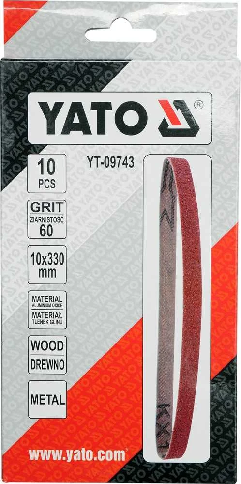 Toya Sa Poland YATO BELAIKIAI ŠLIFAVIMO JUOSTELĖS 10 x 330 mm P 60 /10 vnt.