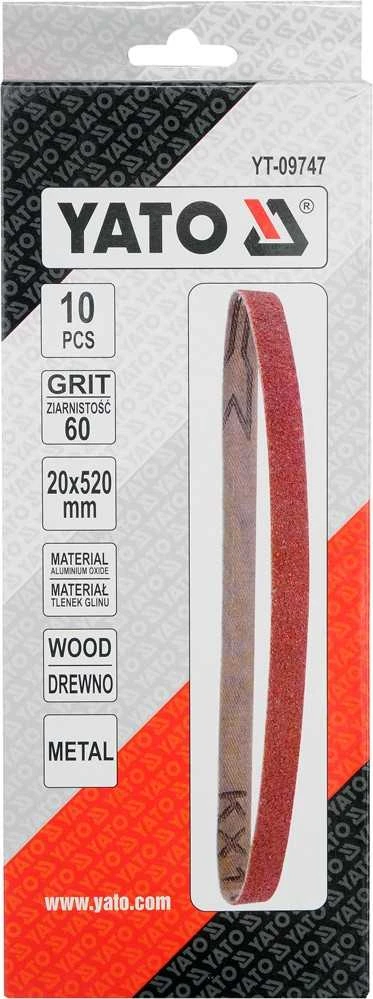 Toya Sa Poland Juosta pneumatiniam šlifuokliui | P60 / 20X520 mm | 10 vnt. (YT-09747)