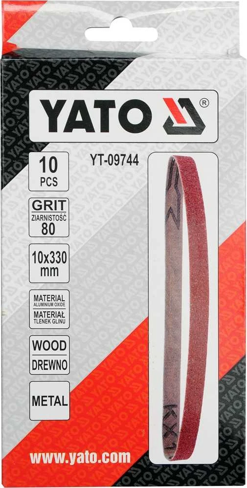 Toya Sa Poland YATO BELAIKIAI ŠLIFAVIMO JUOSTELĖS 10 x 330 mm P 80 /10 vnt.