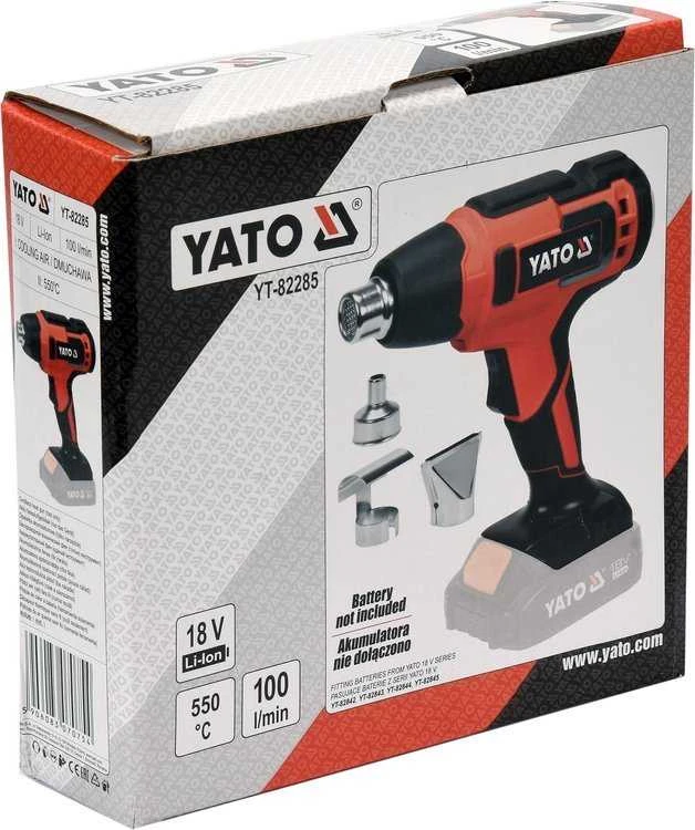 YATO ŠILDYMAS 18V℃550° II PAVAROS / BE AKUMULIATORIŲ IR ĮKROVIMO