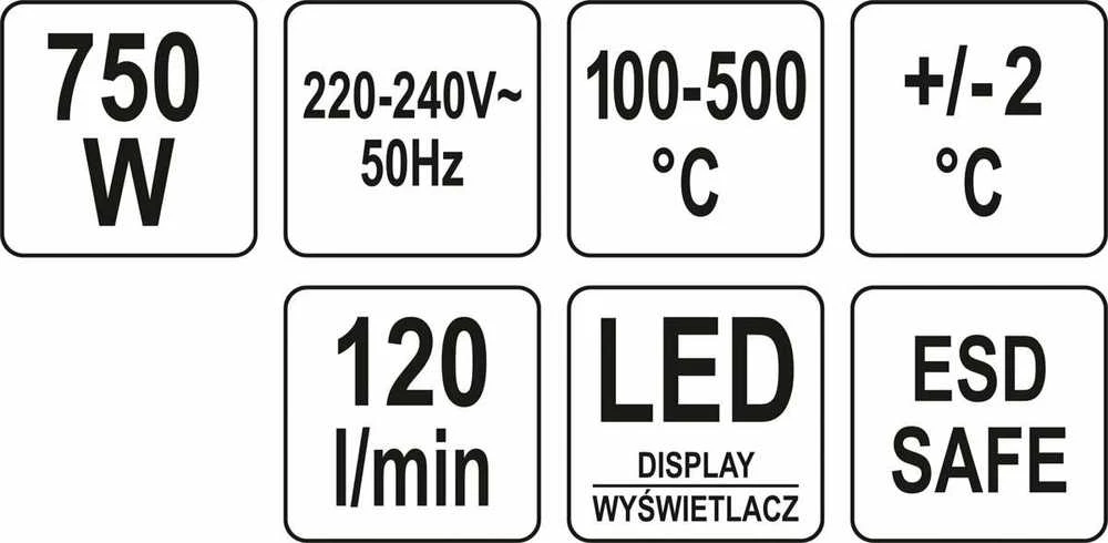 YATO PLASTIKŲ SUVIRINIMO MAŠINAS 750W