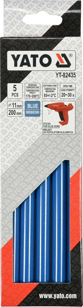 Yato Toya Sa Poland Karštų klijų lazdelių rinkinys 11,2x200mm 5vnt. mėlynos (YT-82435)