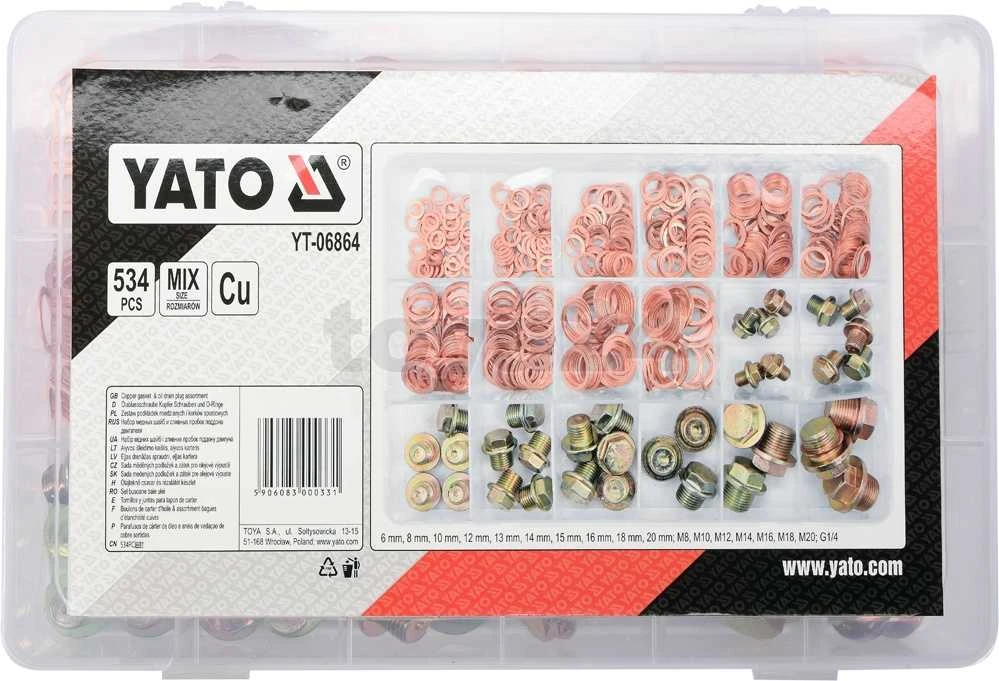 YATO ALIUMINIO POPLUVĖS IR ALYVOS IŠLEIDIMO KAIŠTUKAI 534 vnt.