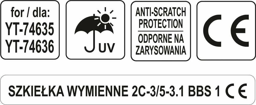 Toya Sa Poland Keičiamas skydelis YT-74635 ausinėms / akiniai | pilki (YT-74637)