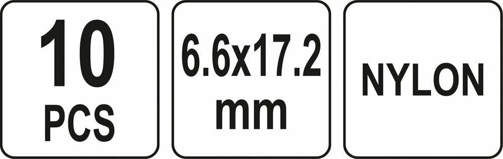 YATO NITY PLASTIKOWE 6.6x17.2mm /10vnt.