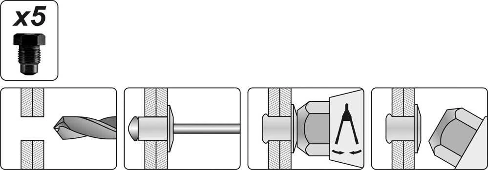 Yato YT-3609 Rankinis kniediklis 3,2- 6,4 mm