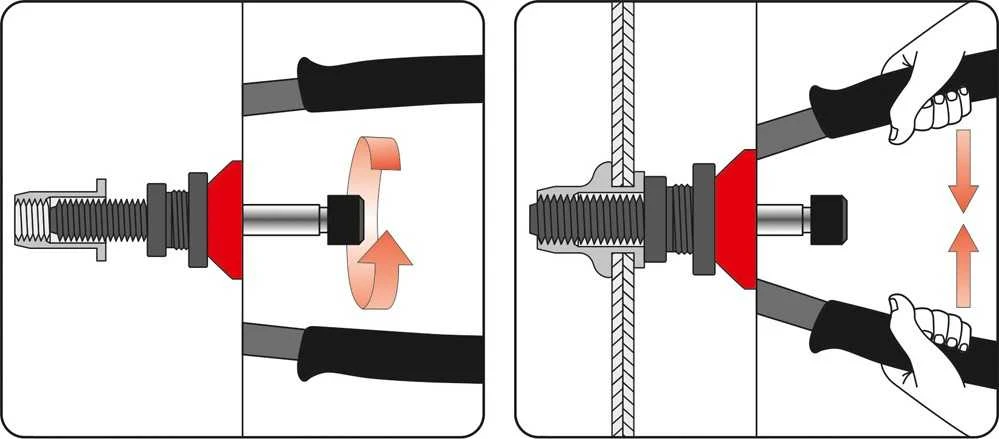 Yato Toya Sa Poland Kniediklis srieginėms kniedėms | M3, M4, M5, M6, M8, M10, M12 (YT-36127)