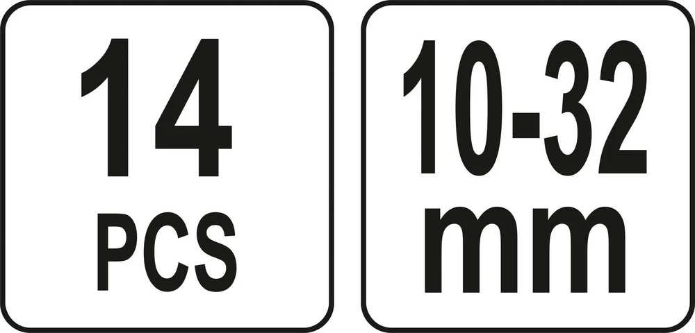 YATO SUKTI KOMBINUOTI RAKTAI 10-32mm 14vnt