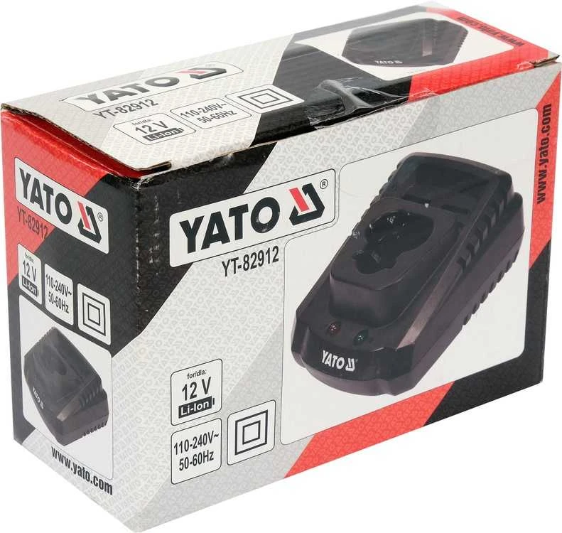 YATO 12V įkroviklis pakuotėje