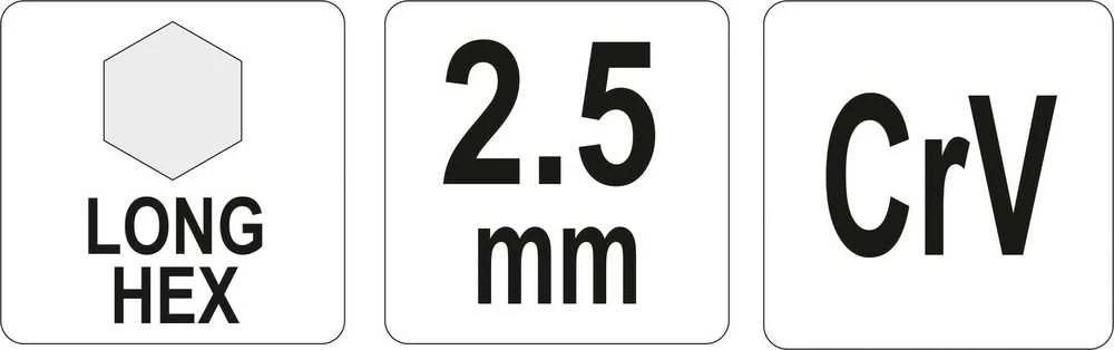 Toya Sa Poland L tipo raktas | ilgas | hex šešiakampis | 2,5 mm (YT-05432)