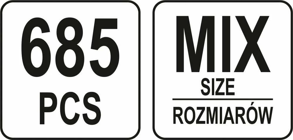 YATO KOŃCÓWKI I KONEKTORY KABLOWE 685szt.