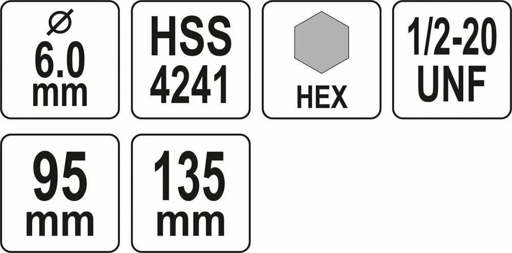 YATO KIAUŠIŲ PJŪKLŲ LAIKIKLIS HSS 1/2" HEX 10mm