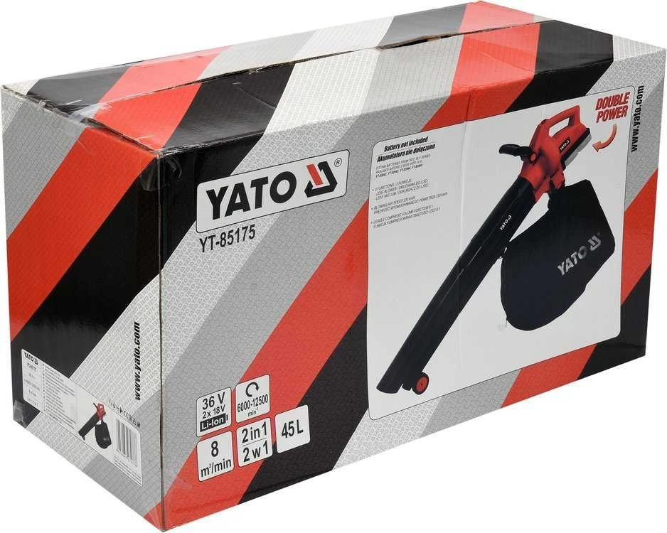 Yato Toya Sa Poland Lapų pūstuvas + siurblys | akumuliatorinis | 36V = 2X18V | be akumuliatoriaus (YT-85175)