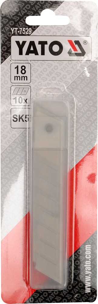 YATO OSTRZA ZAPASOWE 18mm 10vnt. 7529