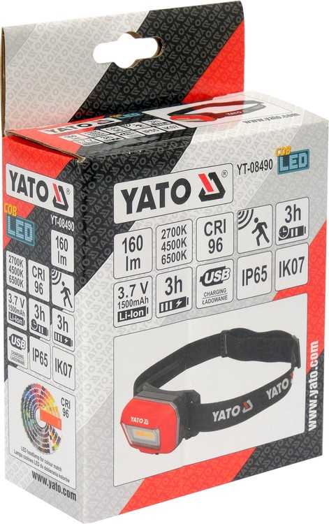 YATO PRIEKINIŲ ŽIBINTŲ SPALVOS ATITINKANČIOS CRI96+