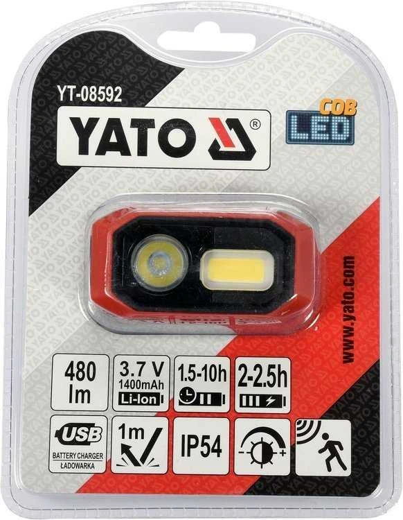 Yato Toya Sa Poland Lempa dedama ant galvos | lygus žibinto reguliavimas / judesio daviklis | 480LM AKU OSRAM LED (YT-08592)