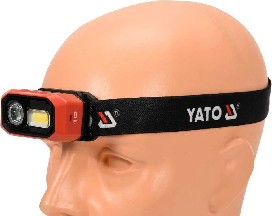 Yato Toya Sa Poland Lempa dedama ant galvos | lygus žibinto reguliavimas / judesio daviklis | 480LM AKU OSRAM LED (YT-08592)