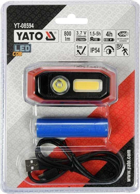 Yato Toya Sa Poland Lempa dedama ant galvos | lygus žibinto reguliavimas / judesio daviklis | 800LM AKU OSRAM LED (YT-08594)