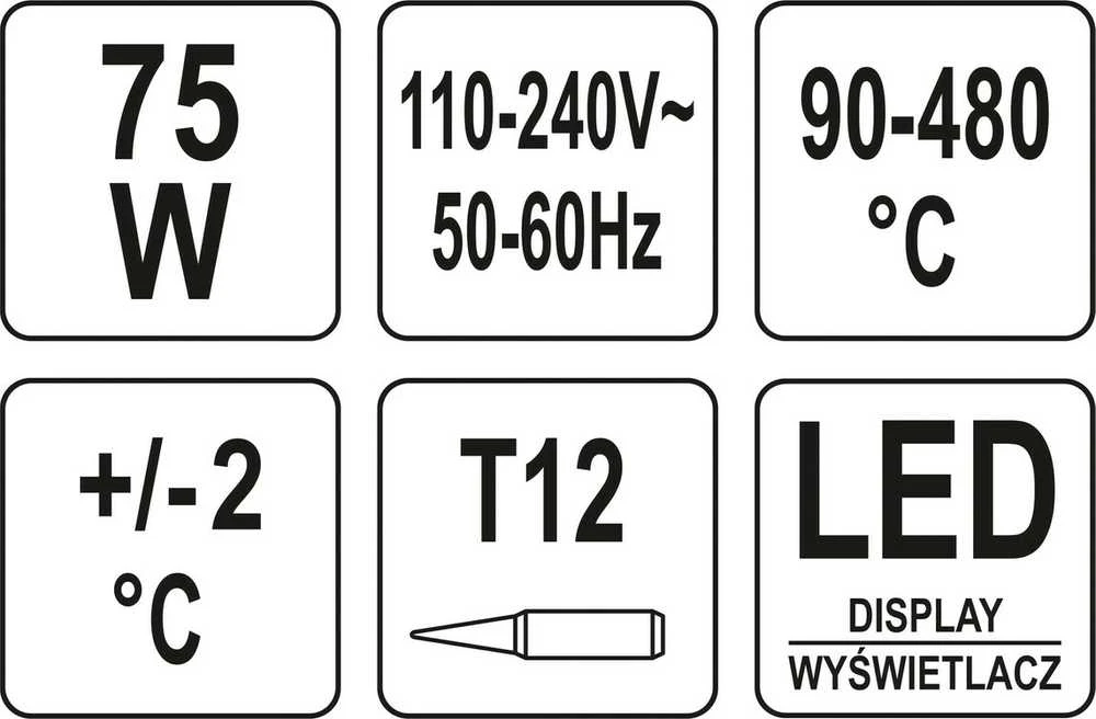YATO litavimo stotelė GROT T12 75W