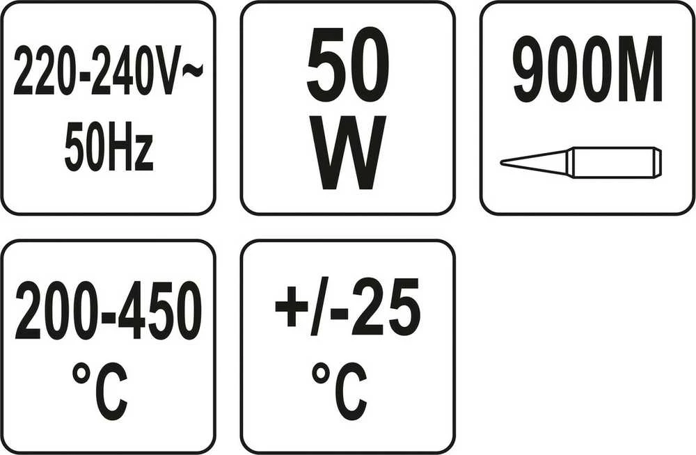 Toya Sa Poland YATO lituoklis 50W TEMPERATŪROS REGULIAVIMAS 200-450C