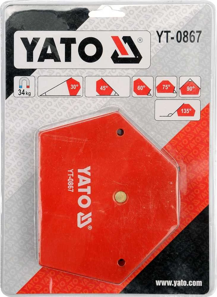 YATO KĄTOWNIK SPAWALNICZY MAGNETYCZNY 111x136x24mm 0867