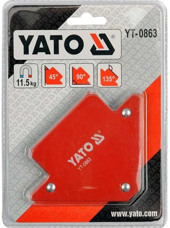 YATO KĄTOWNIK SPAWALNICZY MAGNETYCZNY 82x120x13mm 0863