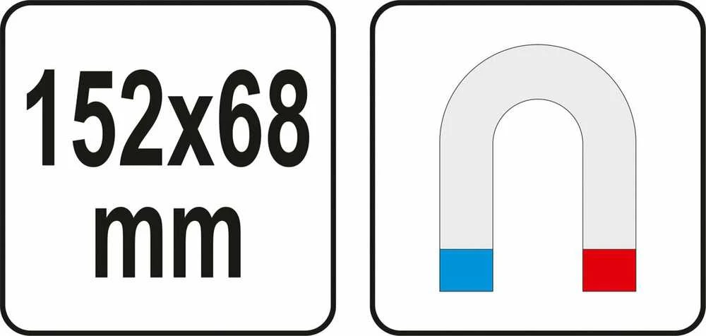 Yato Toya Sa Poland Magnetinė lėkštelė | 2 magnetai | 152 x 68 x 16 mm (YT-08312)