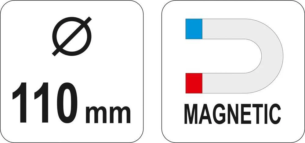 YATO magnetinis dubuo apvalus 110 mm YT-08295