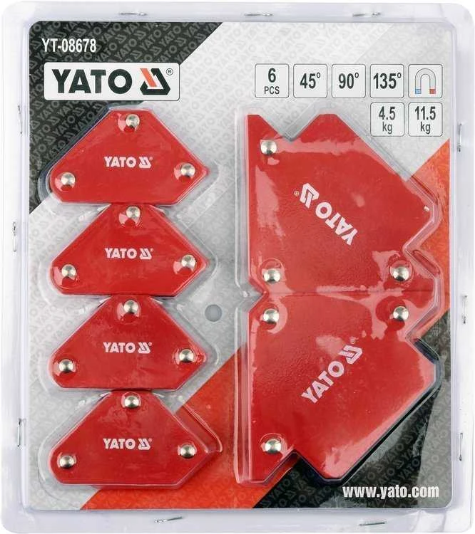 YATO magnetinių suvirinimo kampų rinkinys, 6 vnt.