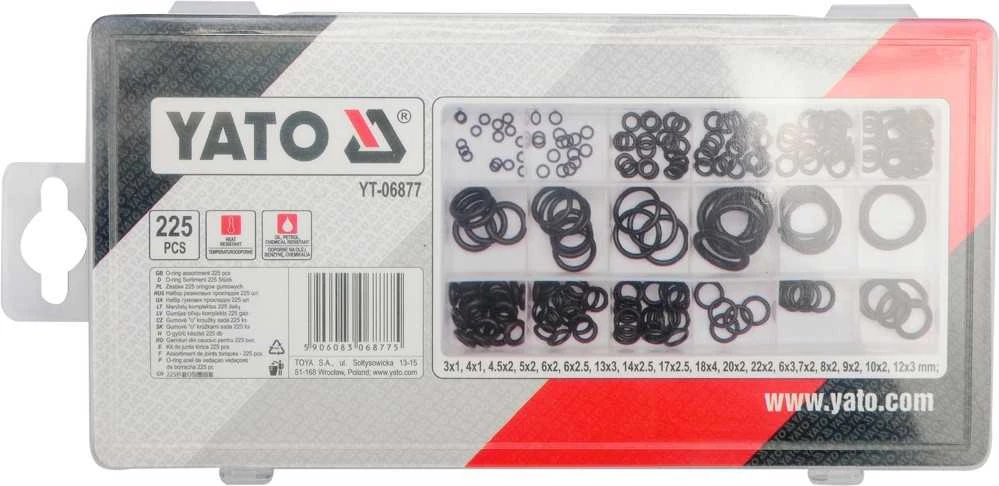 YATO O-žiedo sandarikliai 225 vnt.