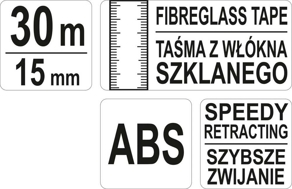 Matavimo ruletė Yato YT-71540; 30 m