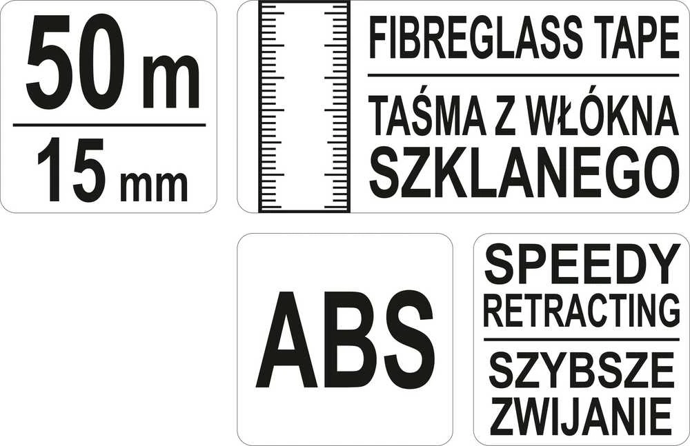 Matavimo ruletė Yato YT-71541; 50 m