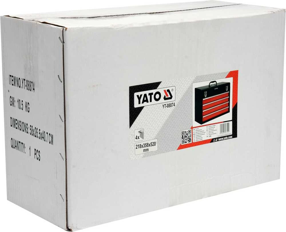Įrankių dėžė Yato YT-08874, 4 stalčiai