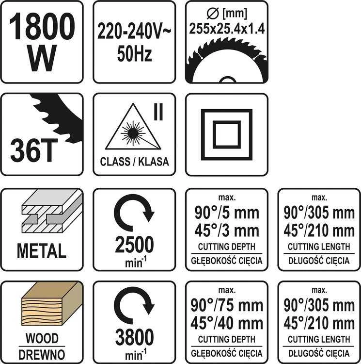 Skersinio pjovimo staklės Yato YT-82174