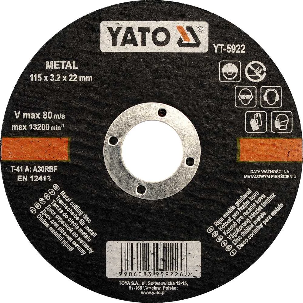 YATO TARCZA DO CIĘCIA METALU 125x1,2x22mm 5923