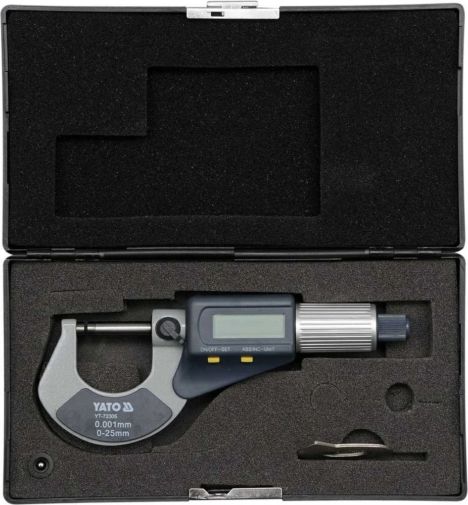 Mikrometras su skaitmeniniu ekranu Yato YT-72305 - 0-25mm