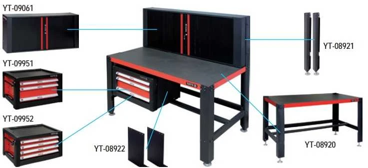 Yato Toya Sa Poland Pakabinama serviso spintelė su roletine uždanga 1500 x 605 x 185 mm (YT-09061)