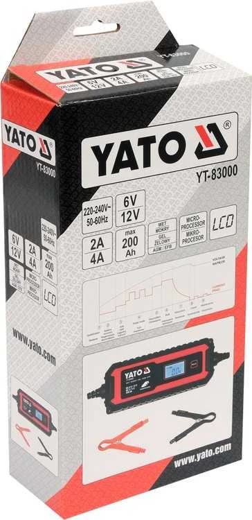 Yato YT-83000 akumuliatorių kroviklio pakuotė