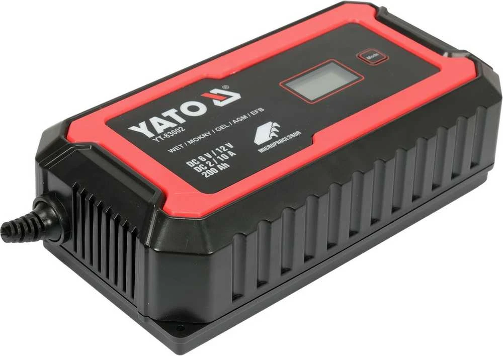 Yato akumuliatorių pakrovėjas su LCD ekranu