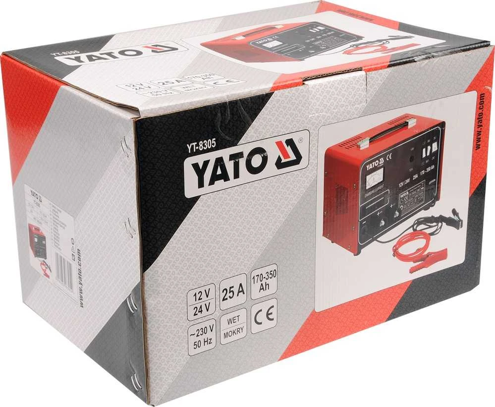 YATO Įkroviklis SU PADOVANČIU 25A 12V / 24V 170 - 350Ah