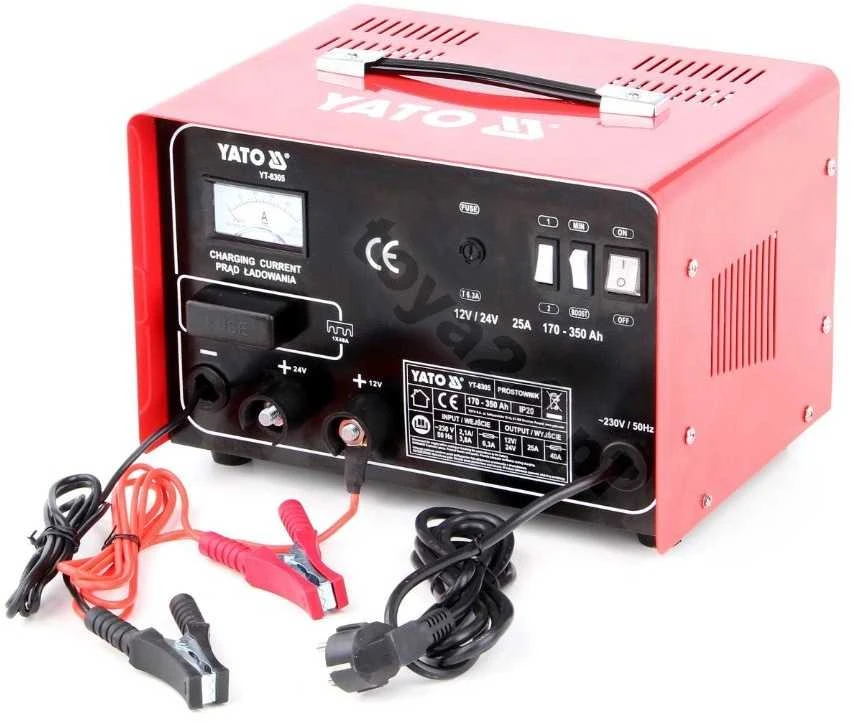YATO Įkroviklis SU PADOVANČIU 25A 12V / 24V 170 - 350Ah
