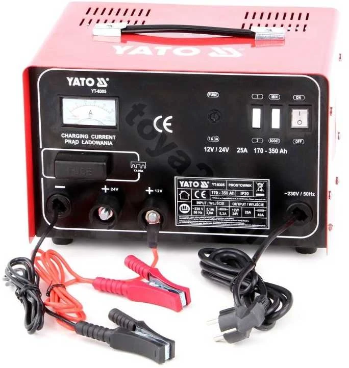 YATO Įkroviklis SU PADOVANČIU 25A 12V / 24V 170 - 350Ah