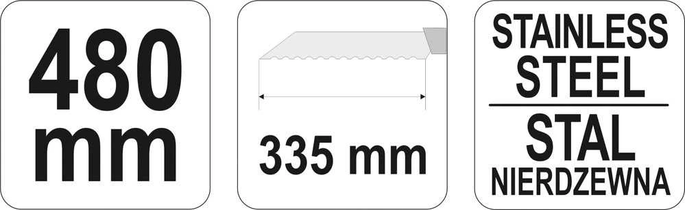 YATO peilis, skirtas pjauti pastato izoliaciją 500 mm 7623